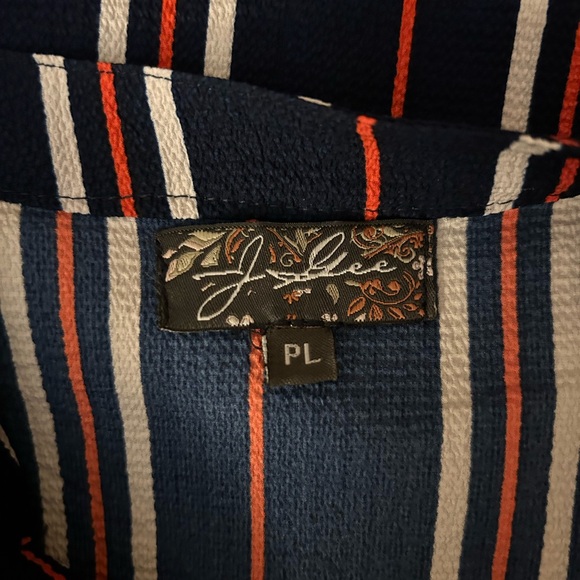 Summer Zippered Shift; Full or 3/4 Sleeve Options W/ Button Roll-Up (Size PL) - Picture 8 of 9